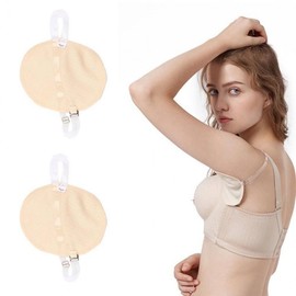 Discreet Underarm Sweat Pads for Innerwear with Shoulder Straps Secret White