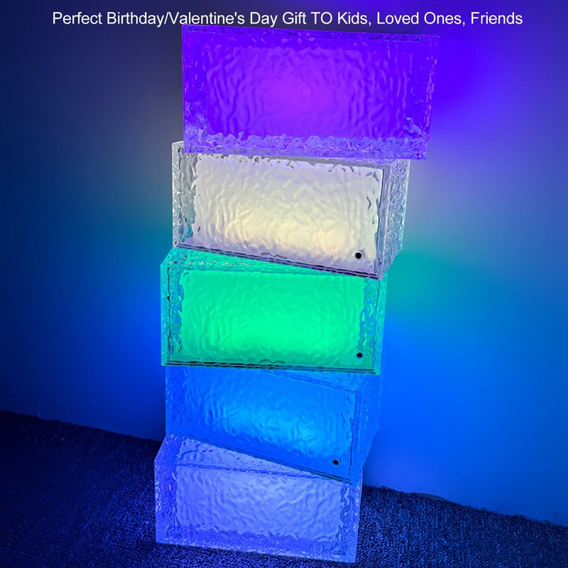 Ice Cube Night Light 16 Colour Changing Decorative Touching USB