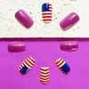 4th of July Press on Nails Purple Fake Nails Square