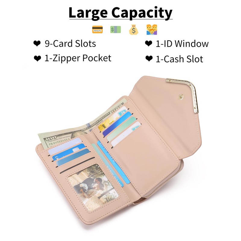 FALAN MULE Women's Small Purse RFID Protection Soft Leather Wallet
