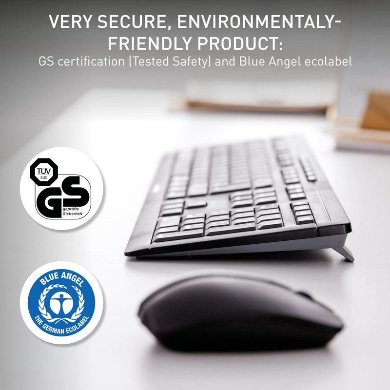 CHERRY Stream Desktop - Wireless Keyboard and Mouse Combo -