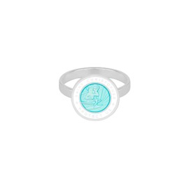 Get Back St. Christopher Surf Ring | Aqua/White (7)