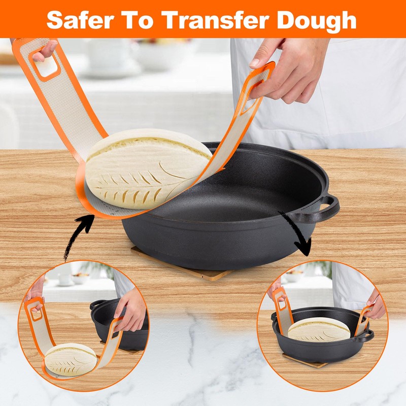 Friheten Sourdough Silicone Bread Sling -Oval and Round Non-Stick &