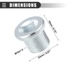 Motoforti Oil Drain Plug Screw,for Citroen C3 2003-2010, Silver Tone,