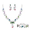 Clearine Women's Wedding Jewellery Set for Party Prom Leaf Cluster
