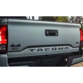 Toyota 3D Raised Tailgate Insert Letters fits 2016-2021 Toyota Tacoma Matte Black