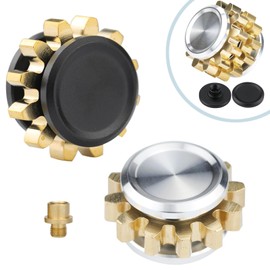 Yakison Metal Fidget Spinner for Adults, Small Mini Hand Toys, Copper Gear Linkage Fidget Blocks, Stacking Extendable Fingears Gyro, Bearing, Autism Sensory ADHD Anxiety Reduce