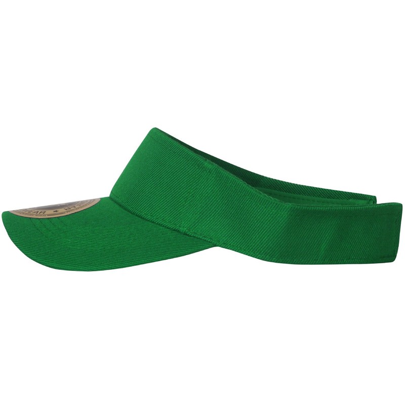 TOP HEADWEAR Solid Adjustable Blank Visor, Kelly Green