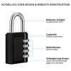 3 Pcs Combination Padlocks, 4 Digit Combination Padlocks Lock, Heavy
