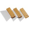 SCHULLER Notched trowel with wooden handle, width 180 mm, pointed
