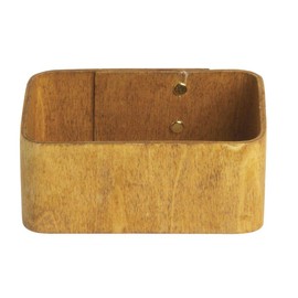 American Metalcraft PWS4 Poplar Wood Sugar Packet Holder, Natural, 4-Inches