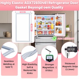 LXun Upgrade ADX72930461 Refrigerator Door Gasket Compatible with LG Refrigerator Models LRFD22850TT,LRFD22850SW,LRFC22750TT,68272,78274,78272 Right Side Replaces ADX72930453 ADX72930414 ADX72930455