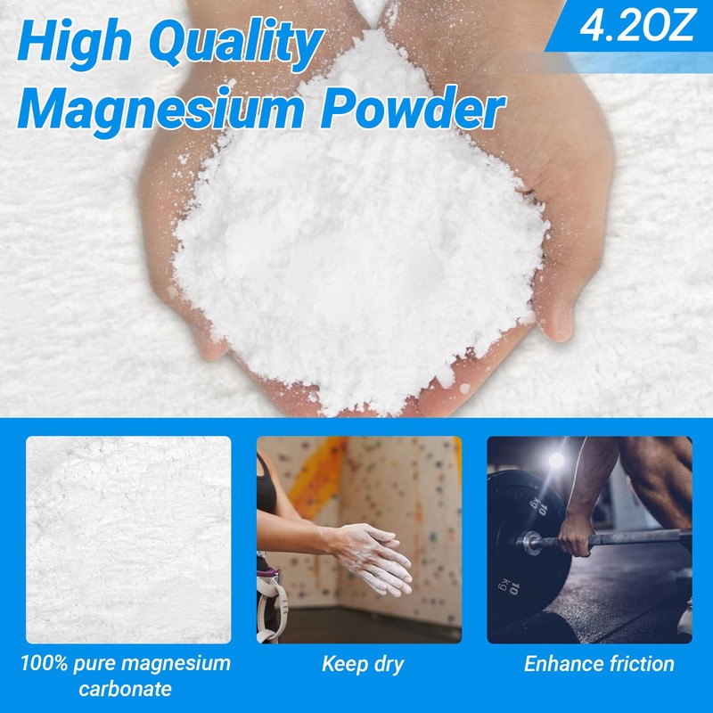 RAINFLOW Gym Chalk - 4.2OZ Loose Chalk Magnesium Carbonate Powder