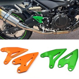 Motorcycle Heel Plate Guard Protector for Kawasaki Ninja 400 Z400 2018-2022 Left & Right Set (Green)