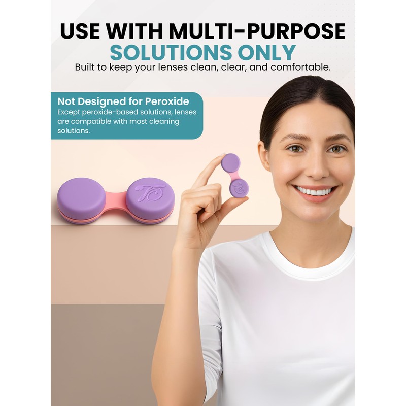 SPORTS WORLD VISION 3PC Purple Macaroon Contact Lens Case |