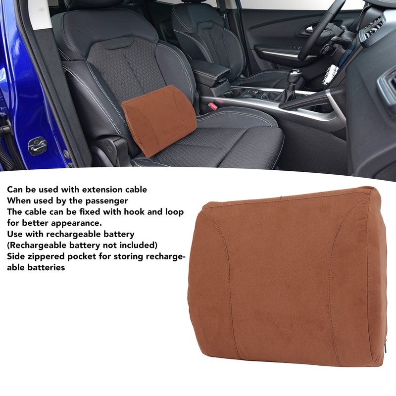 Khaki Portable Heating Waist Cushion USB Port 3 Adjustable Temperature