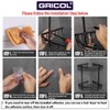 Gricol Corner Shower Basket, No Drilling Required, Aluminium with Hooks,