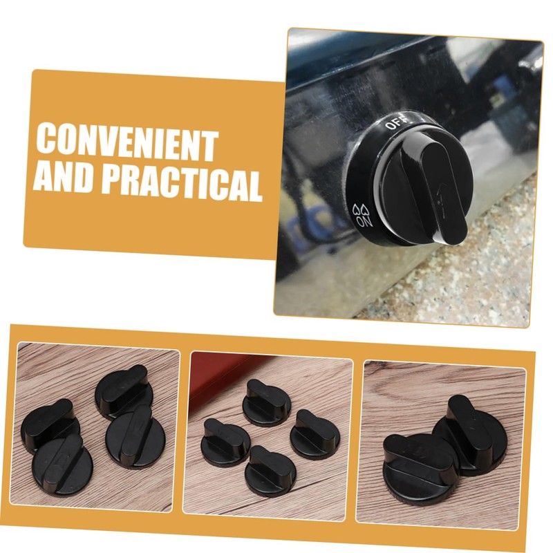 LALAFINA 2pcs Gas Stove Knobs Replacement Easy to Use Control