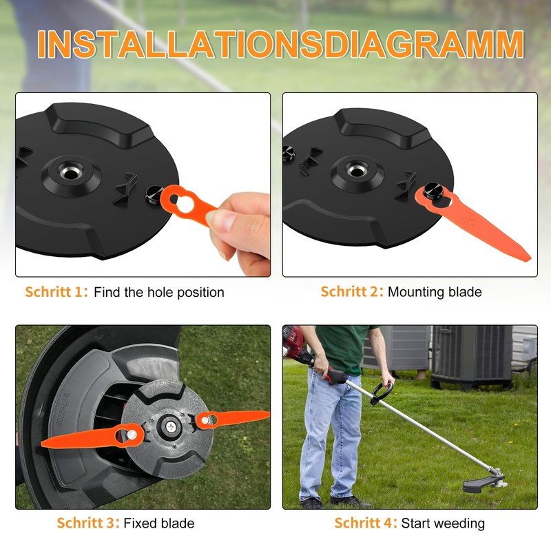 Pack of 120 Replacement Plastic Blades, Compatible with Stihl Polycut