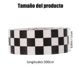 6 Rollos Cinta Washi Decorativa - Cinta Adhesiva de Colores para Manualidades,DIY,Decorar Cuadernos,Álbumes,Regalos - Diseño Ajedrez a Cuadros
