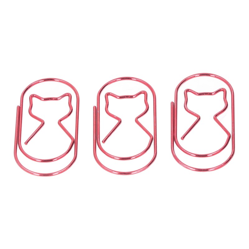 4 Box Cute Cat Paper Clip Fun Shaped Plated Surface