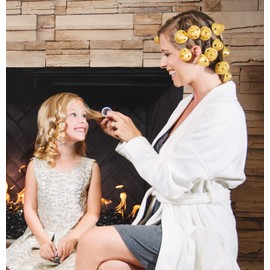 Spoolies Hair Curlers - Jumbo Size 15 Count with Mesh Bag Gift! (Gold Edition)