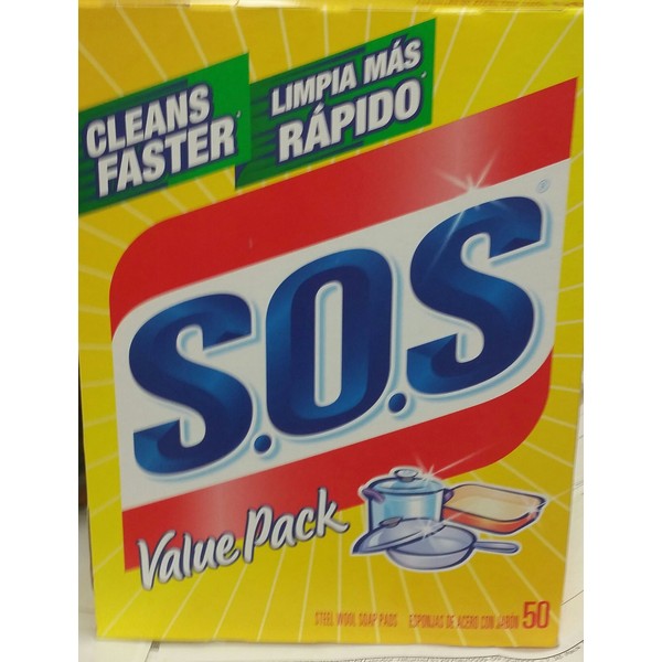 S.O.S Steel Wool Soap Pads - 50 Pads