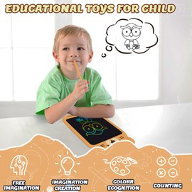 LCD Writing Tablet Kids Toys, 10 Inch Tiger Drawing Board Toys for 3 4 5 6 Year Old Girls Gifts, Erasable and Portable Doodle Board for Toddler, Educational Birthday Writing Tablet Gift