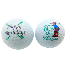 Westmon Works 60th Birthday Sixty & Still Swinging Set of 2 Golf Ball Golfer Gift Pack