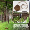 Yangbaga Wooden Round Disc Rope Swing 51”-73” Adjustable Climbing Rope