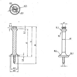 Richelieu Hardware 216ABR Onward 3-in (76.2 mm) Rigid Door Stop, Antique Brass