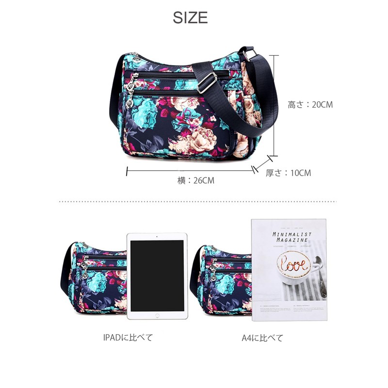 SIRAMO Women's Shoulder Bag, Cross-body, Lightweight, Multi-Storage, Multi-Layered and Pockets,