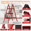 Ainai Step Ladder,Aluminum Ultra Thin Folding Step Stool,400 Lbs Capacity