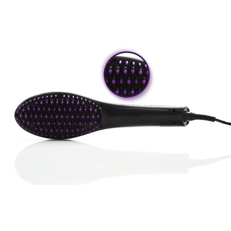 Fusion Ceramic Hair Straightening Brush in Purple