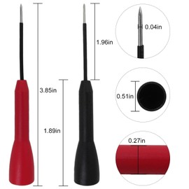 LINGSEE 4 Pack 2mm Extended Needle Test Probes, Multimeter Test Lea-ds, 600V/10A Non Destructive Multimeter TES t Probe for Fluke Lea-ds tl71 tl75