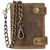 Greenburry BV-1796AC-RFID-25/Chain Vintage RFID Leather Biker Wallet with Chain, brown,