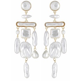 JeeweLife Baroque Tassel Earrings Dangle Earrings Christmas Jewelry Gifts for Women, Gold