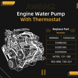 JAVOUKA Water Pump Thermostat Kit Fit for Buick Encore 2013-2020, for Chevy Cruze 2011-2016, for Sonic 2012-2020, for Trax 2013-2020 L4 1.4L Replace AW6662 25192709 55565336 902808