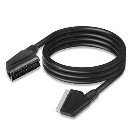 YAODHAOD SCART Cable Galvanised 1.5 m 21-Pin Multiple Shielded Precision Connector Full HD Male to Male