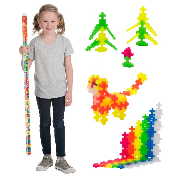 Plus Plus 500 Piece Interlocking Building Block 3D Puzzle Kit,