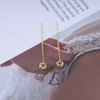 TseenYi Rose Flower Threader Earrings Gold Flower Threader Chain Earrings