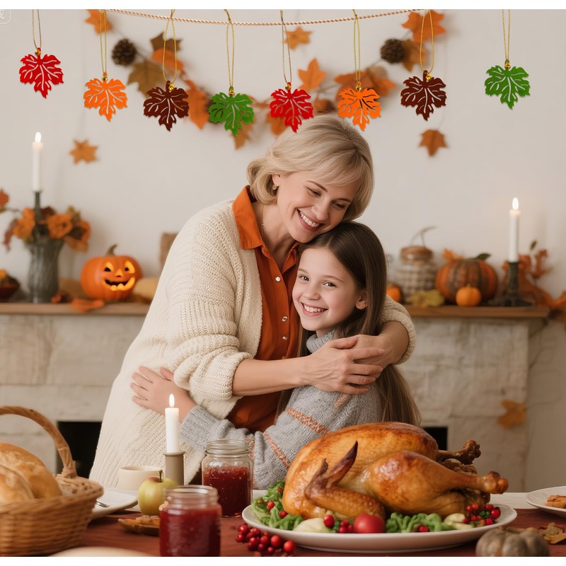 ALIBBON 24 Pcs Fall Tree Decoration Thanksgiving Tree Ornaments Felt