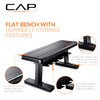 CAP Barbell Flat Bench with Dumbbell Storage, black
