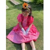 Ruichangxin Princess Peach Cosplay Costume Dress Girls Princess Peach Dress