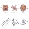 6pcs DIY Wooden Metal Jigsaw Intelligent Educational Puzzle Lock Toys