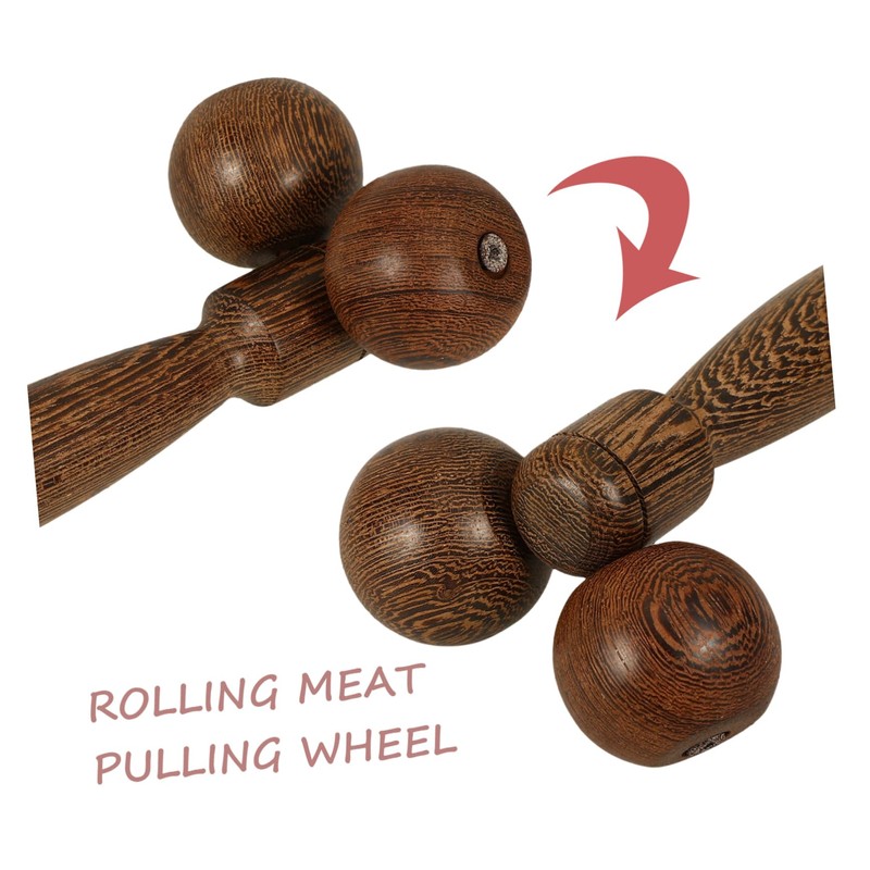 Outanaya 1pcs Face Massage Roller Wooden Face Massager for Lifting