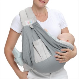CUBY Baby Carrier, Newborn Baby Sling, Mesh, Horizontal Baby Carrier, One-Hand Baby Carrier, Baby Carrier for Babies Before Developing Neck Strength, Popular Shoulder Carrier, Diagonal Hip Seat
