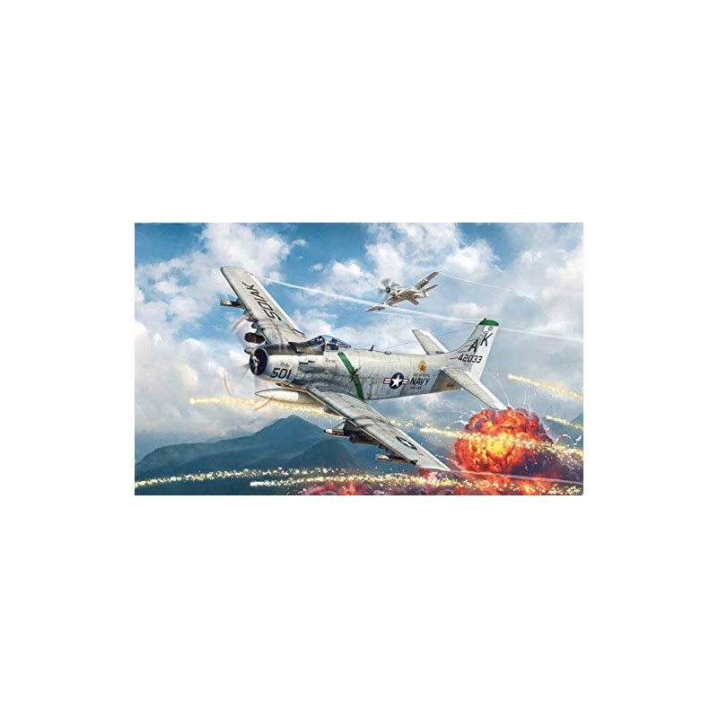 ITALERI 2788S Skyraider 1:48 A-1H Skyraider, Model Kit, Stand Model