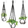 Mkono 3 Pack Macrame Plant Hangers Indoor Different Size Hanging