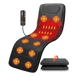 CooCoCo Full Body Massage Mat with Heat, Mothers Day Gifts for Mom,10 Vibration Motors Massage Pad, 2 Heating pad, Back Massager with 3 Vibration Intensity, Birthday Gifts for Women Men body muscle Multifunctional Heating